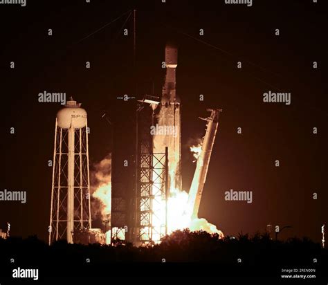 A Spacex Falcon Heavy Rocket Launches The Jupiter 3echostar 24