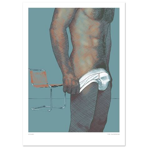Stand Tasteful Gay Art Print Queer Illustration Male Nude Frontal Etsy