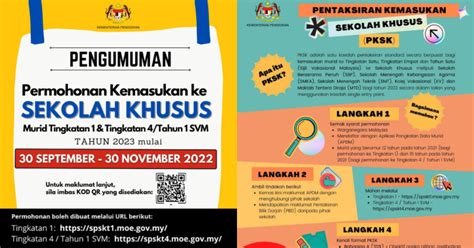 Kemasukan Sekolah Khusus Tingkatan Tahun Svm