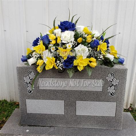 Pin on Cemetery Headstone Saddles/Flowers