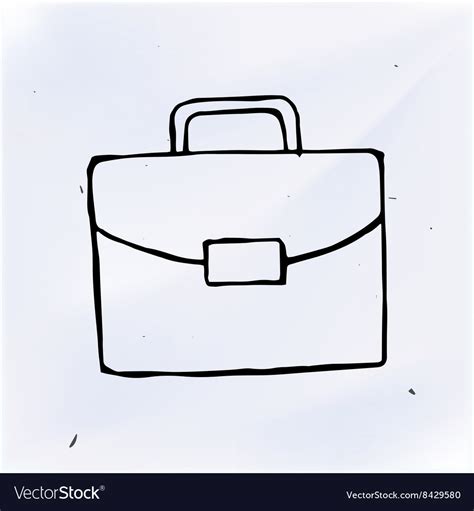 Suitcase Doodle Drawing Sketch Royalty Free Vector Image