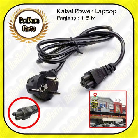 Jual Kabel Power Adaptor Charger Laptop Notebook Jek Sambungan Lubang 3 Shopee Indonesia