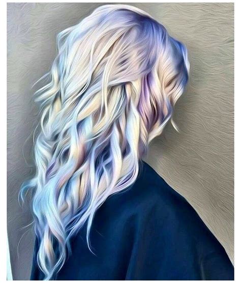 Bleach Blonde Hair With Blue Highlights