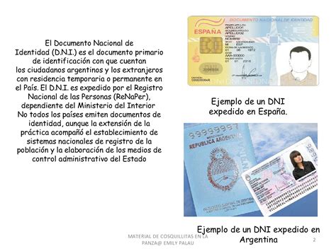 El Documento Nacional De Identidad Con Actividades