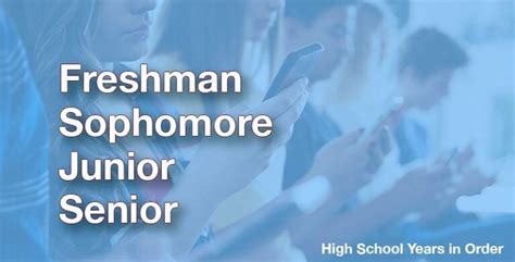 List of High School Year Names (Freshman, Sophomore, Junior, Senior ...