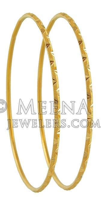 22Kt Gold Bangles - BaGo3969 - 22K Gold Hand Made Bangles (1 pair) with ...