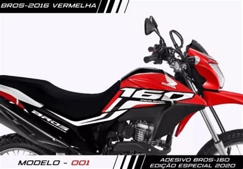 Kit Adesivo Faixa Honda Nxr Bros Edi O Especial Cor Vermelho