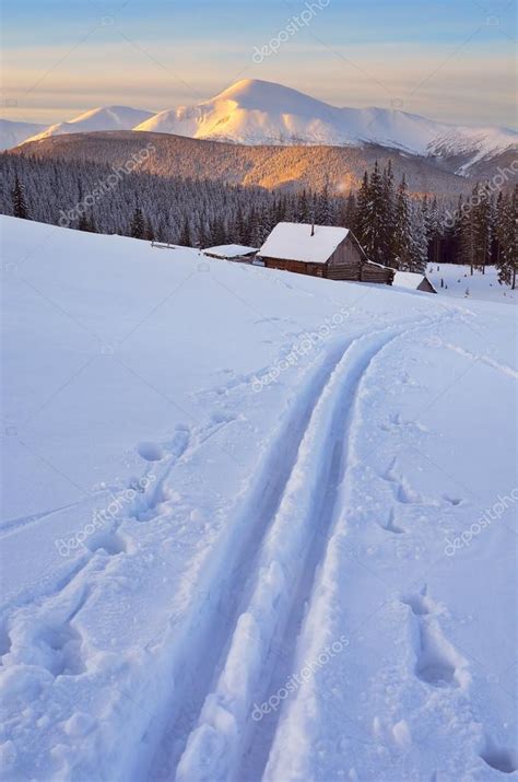 Paisaje Invernal Con Rboles Cubiertos De Nieve Foto De Stock