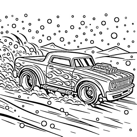 Coloriage Hot Wheels Gratuit Pour Ceux Qui Aiment La Vitesse