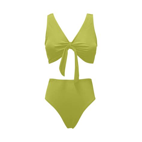 Fragile Sprout Chest Bowknot Bikini Swimsuit Model S Id D