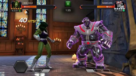 Mcoc She Hulk Versus Aq Thanos Boss Youtube