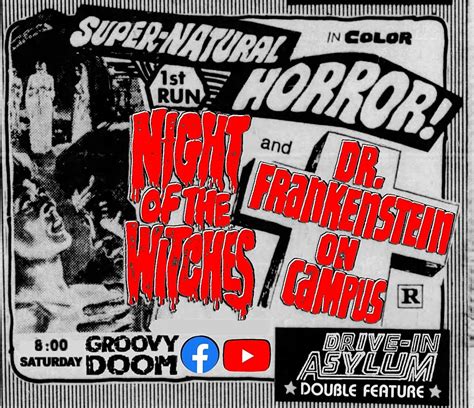 The Drive In Asylum Double Feature Night Of The Witches Dr