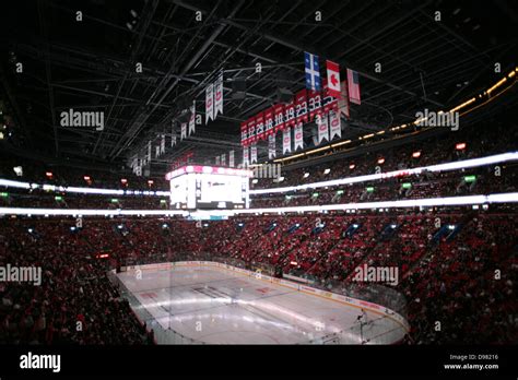 Intermission At A Montreal Canadiens Hockey Game Inside The Bell Centre