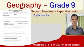 Class Geography Second Unit Test Question Paper Class