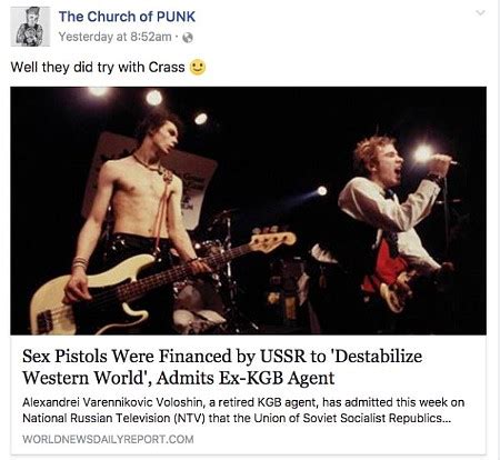 ピストルズソ連から資金提供の嘘を暴くKGBソ連の支援を受けてセックスピストルズの運営を認可 NEVER MIND THE SEX PISTOLS