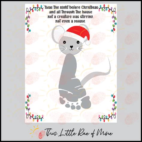 Twas The Night Before Christmas Mouse Footprint Keepsake