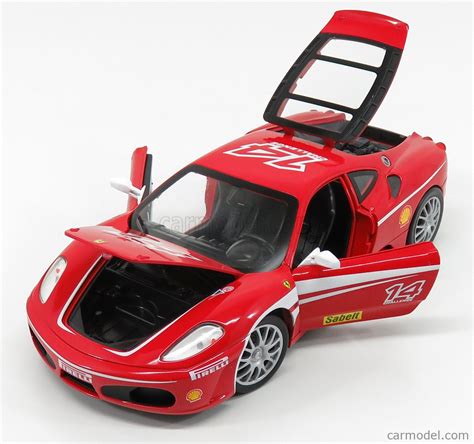 MATTEL HOT WHEELS P4403 Scala 1 18 FERRARI F430 CHALLENGE N 14 RACING 2005 RED WHITE