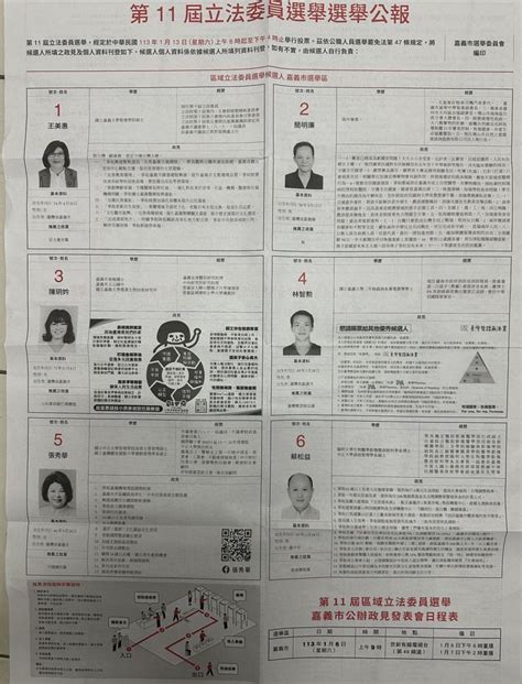 嘉義市發送立委選舉公報 6候選人有一半都列這項政見 2024立委爭奪戰 要聞 聯合新聞網