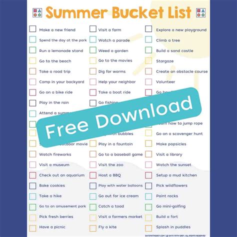 ultimate summer bucket list days  grey