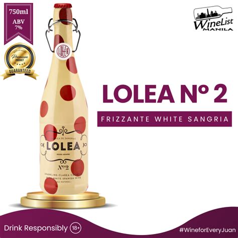 Lolea No 2 Frizzante White Sangria Spain Spanish Sparkling Sangria