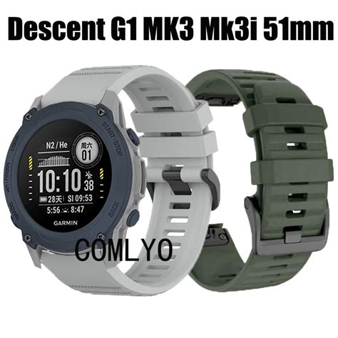 適用於 Garmin Descent G1 Solar Mk3i 51mm 錶帶 佳明手錶 矽膠 快拆 腕帶 男女款 蝦皮購物