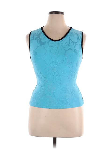 24 Hour Fitness Color Block Tropical Blue Active T-Shirt Size XL - 52%
