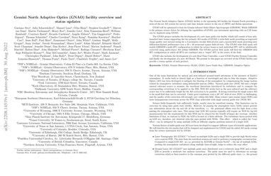 Gemini North Adaptive Optics Gnao Facility Overview And Status