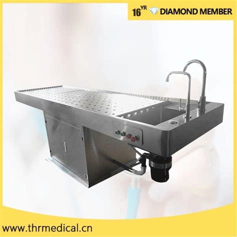 Funeral Stainless Steel Human Embalming Table Electric Autopsy Table