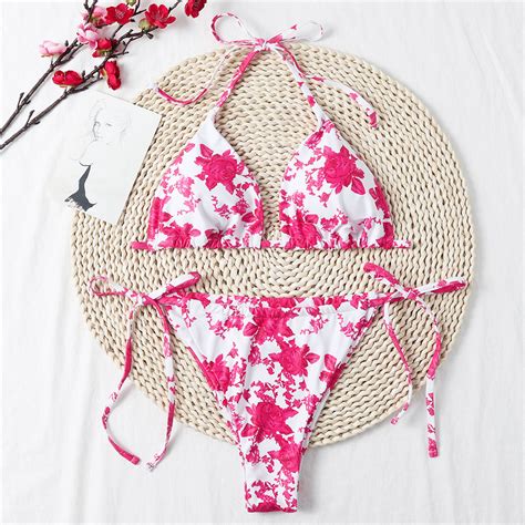 Irder Summer Floral Print Sexy Women Bikini Two Piece Swimsuit Swimwear