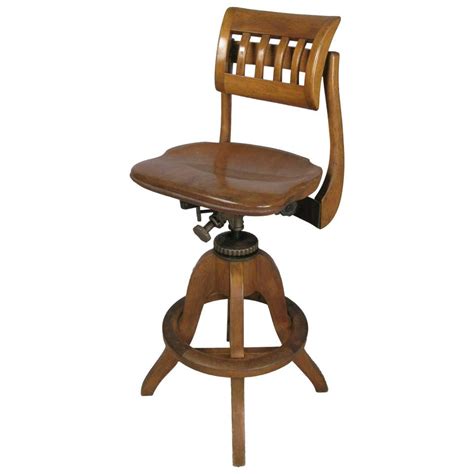 Antique Industrial Adjustable Drafting Stool By Sikes At 1stdibs The