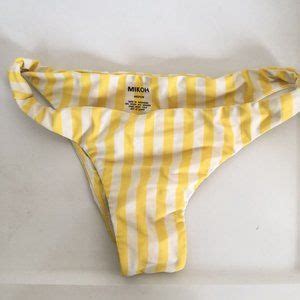 Mikoh Swim Mikoh Miyako Bikini Bottom Yellow White Stripe Poshmark