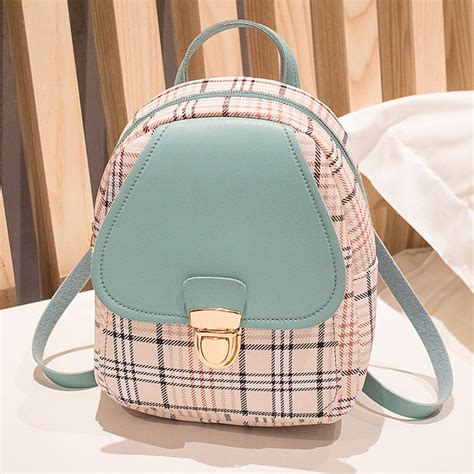 Mini Rugzak Crossbody Tas Voor Tiener Meisje Plaid Grandado