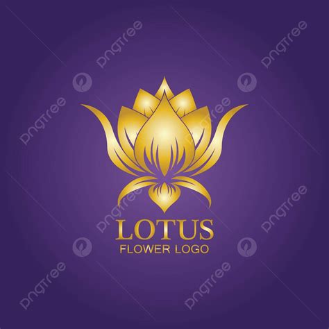 Logotipo De Loto Dorado Para Eco Belleza Y Medicina Vector PNG Dibujos