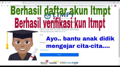 Cara Daftar Dan Verifikasi Akun Sekolah Di Web Ltmpt Untuk Snmptn Dan