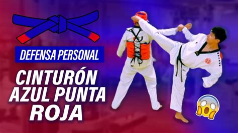 Defensa Personal Cintur N Azul Punta Roja Taekwondo Tutorial