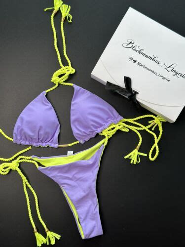 New Sexy Mini Bikini Shiny Women Brazilian G String Set Thong Swimwear Swimsuits EBay