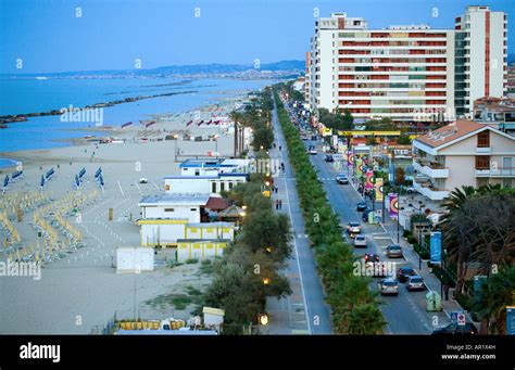 Italy Abruzzo The Montesilvano Waterfront Stock Photo Alamy