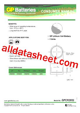 Cr Datasheet Pdf Gpb International Limited