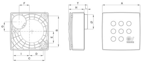 Vort Quadro MICRO 100 11936 – вытяжной центробежный вентилятор Vortice.