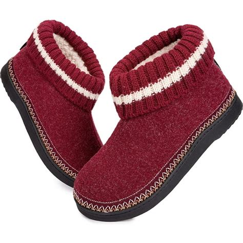 Everfoams Womens Comfy Memory Foam Bootie Slippers Winter House Shoes