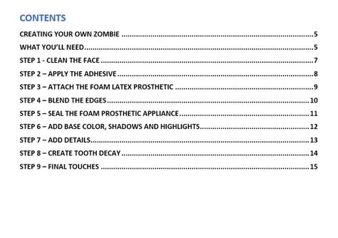 Zombie Makeup Step-by-step Instructions - Etsy
