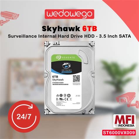 Jual Seagate ST6000VX009 HDD Skyhawk + Rescue3.5 - 5400RPM -256- SATA ...