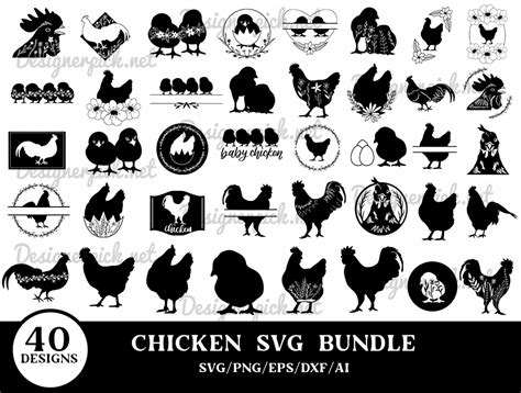 Chicken Svg Bundle Funny Chicken Svg Quote Best Quality Design Bundle