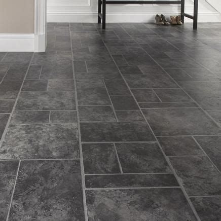 Black Slate Tile Effect Vinyl Flooring Flooring Ideas