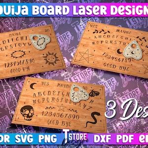 Ouija Board Laser Cut Bundle Spirit Board Svg Ouija Design Mystical