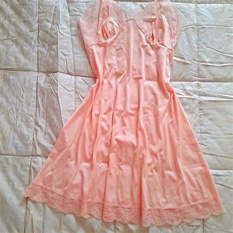 Gorgeous Vintage Satin And Lace Slip Dress Lingerie Depop