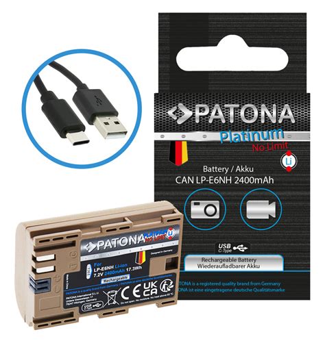 Patona Platinum Canon Lp E Nh Usb C Akkumul Tor Meike Hu