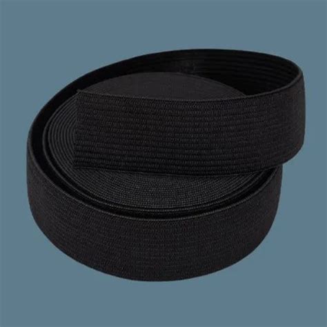 Plain Mm Black Woven Elastic Tape For Garments Thickness Mm At