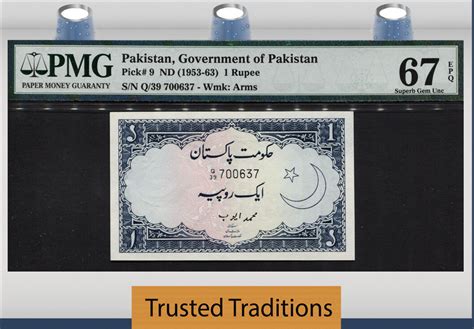 Welt Banknoten Rupee Tt Pk Pakistan State Bank Pmg Epq