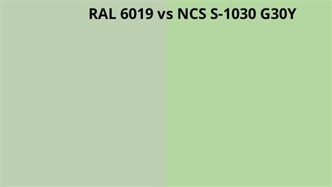 Ral 6019 Vs Ncs S 1030 G30y Ral Colour Chart Uk